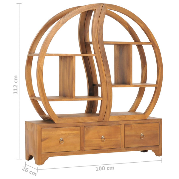 Massivholz Schrank mit Yin-Yang-Regal