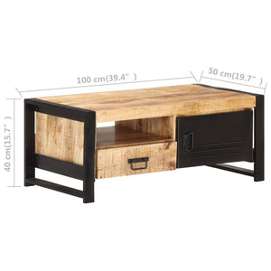 Couchtisch aus Mangoholz, 100x50 cm