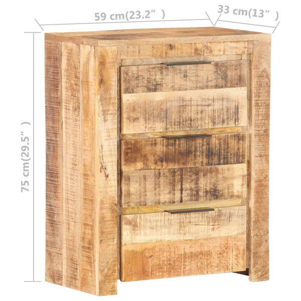 Sideboard aus Mangoholz, 59 cm