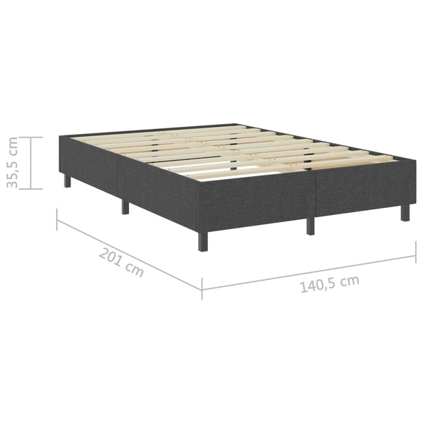 Boxspringbett Dunkelgrau Stoff 140x200 cm