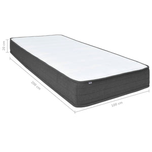 Boxspringbett Dunkelgrau Stoff 200x200 cm
