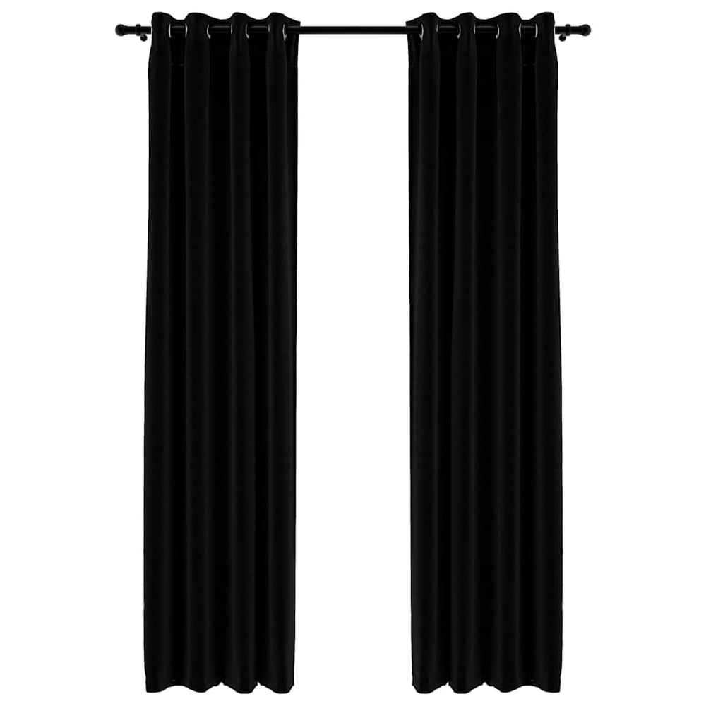 Schwarze Verdunkelungsvorhänge 140x245cm, 2er-Set