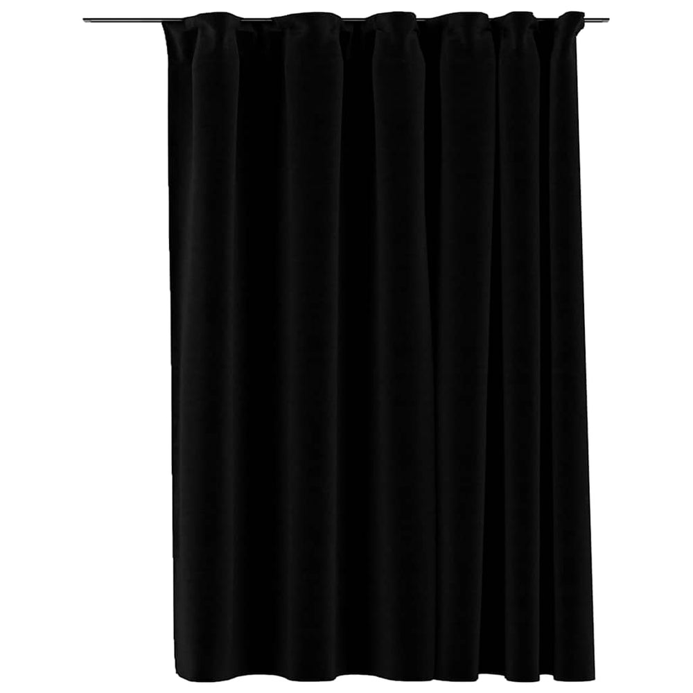 Schwarze Verdunkelungsvorhänge Leinenoptik 290x245cm