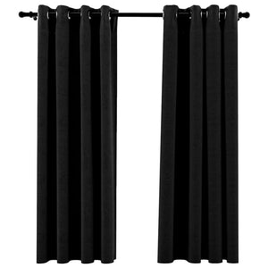 Verdunkelungsvorhänge 140x175 cm Anthrazit 2er-Set
