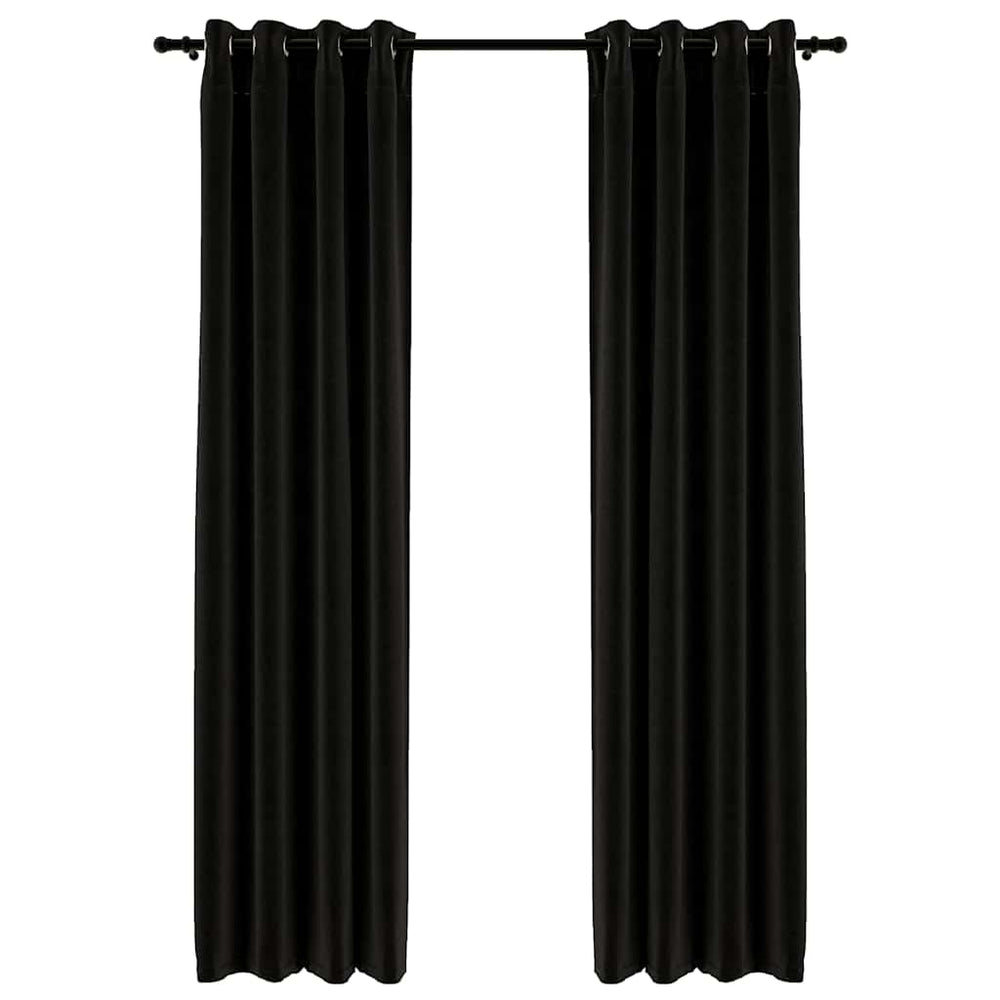 Verdunkelungsvorhänge 140x225 cm Anthrazit 2er-Set
