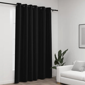 Verdunkelungsvorhang Anthrazit Leinenoptik 290x245 cm
