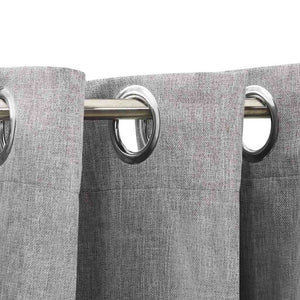 vidaXL Rideaux occultants à œillets aspect lin 2 pcs Gris 140x175 cm