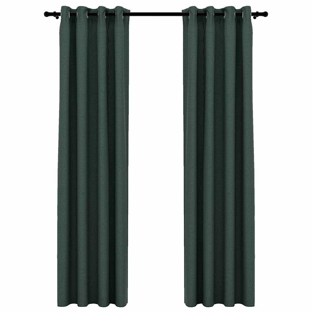 Grüne Verdunkelungsvorhänge 140x245 cm, 2er-Set