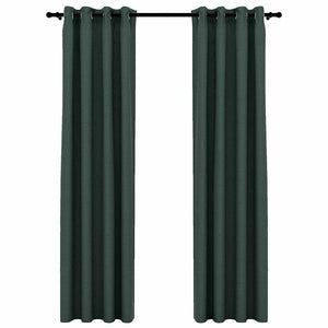 Grüne Verdunkelungsvorhänge 140x245 cm, 2er-Set