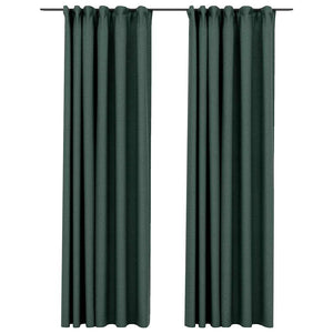 Grüne Verdunkelungsvorhänge 140x225 cm, 2er-Set