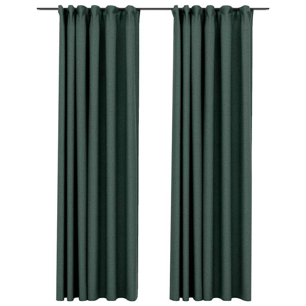 Grüne Verdunkelungsvorhänge 140x225 cm, 2er-Set