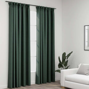 Grüne Verdunkelungsvorhänge 140x225 cm, 2er-Set