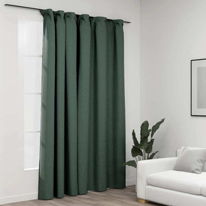 Grüner Verdunkelungsvorhang Leinenoptik 290x245 cm