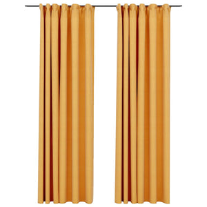 Gelbe Verdunkelungsvorhänge 140x245cm, 2er-Set