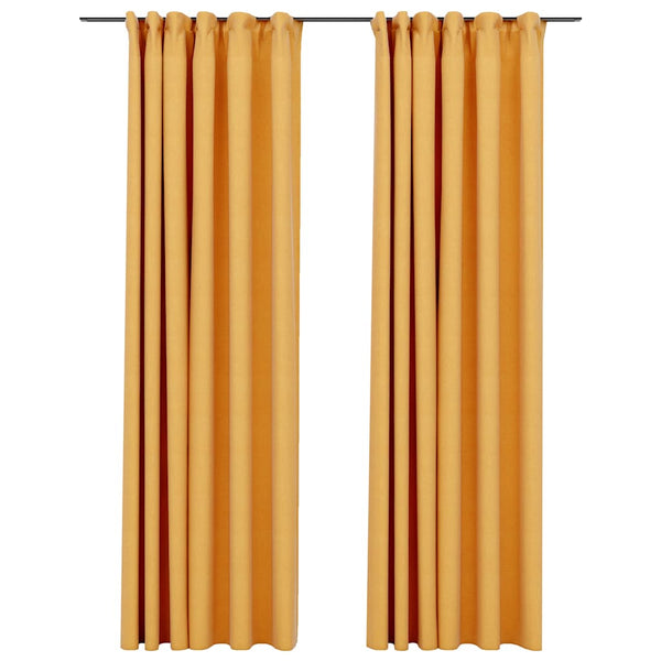 Gelbe Verdunkelungsvorhänge 140x245cm, 2er-Set