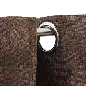Verdunkelungsvorhänge Leinenoptik Taupe 140x175cm 2er-Set