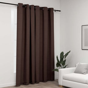 Verdunkelungsvorhang Taupe Leinenoptik 290x245 cm