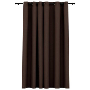 Verdunkelungsvorhang Taupe Leinenoptik 290x245 cm
