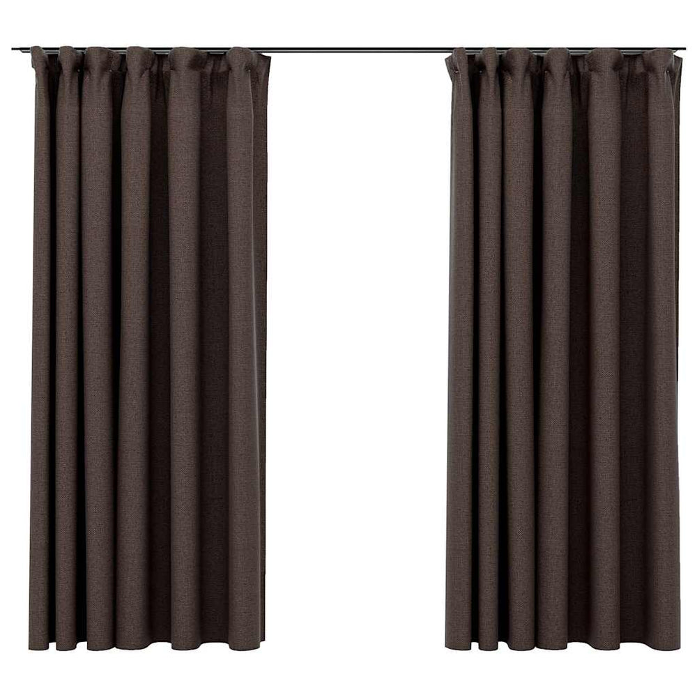 Verdunkelungsvorhänge 140x175 cm Taupe, 2er-Set