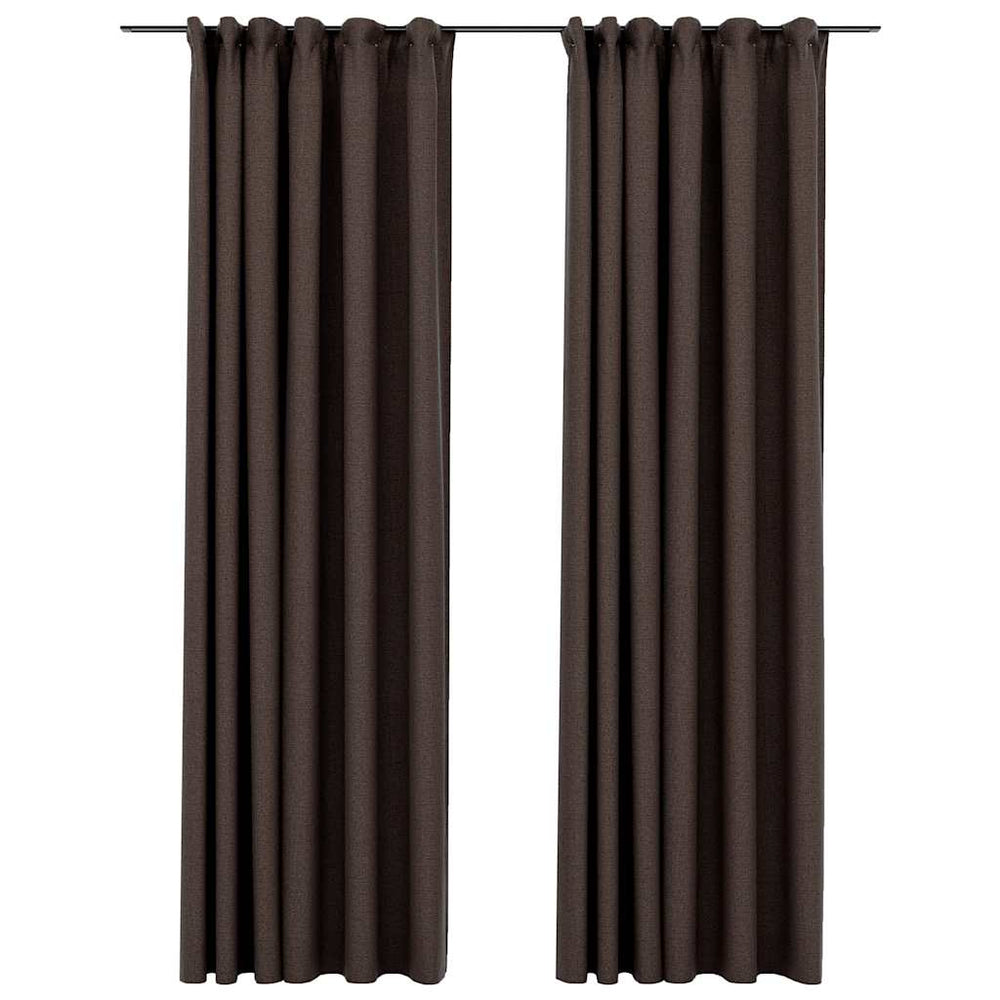 Verdunkelungsvorhänge 140x245 cm Taupe 2er-Set