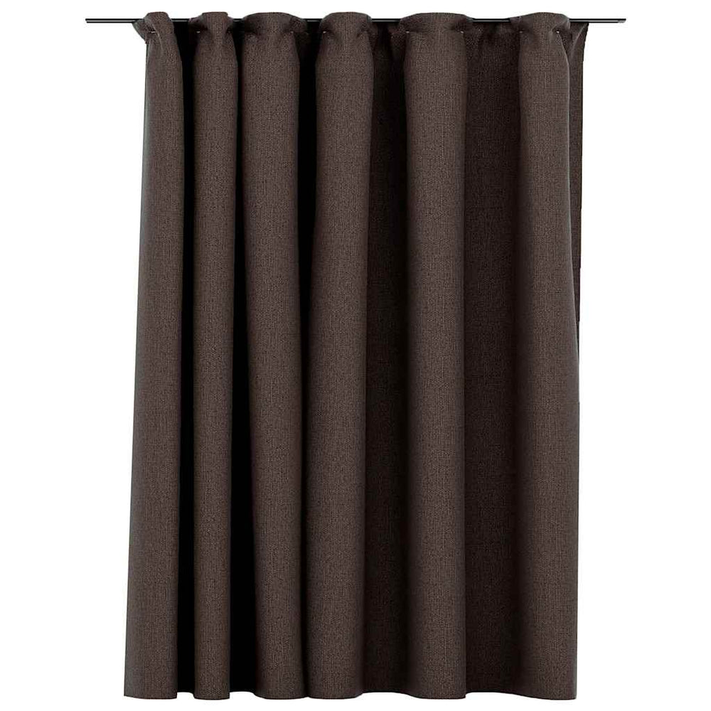 Verdunkelungsvorhang Taupe Leinenoptik 290x245cm