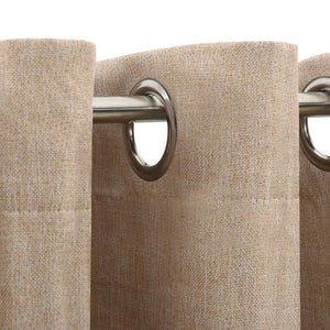 vidaXL Rideaux occultants 2 pcs à œillets aspect lin Beige 140x225 cm