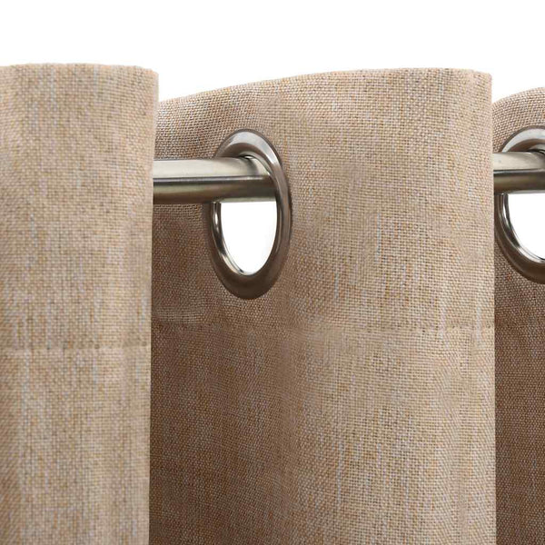 vidaXL Rideaux occultants 2 pcs à œillets aspect lin Beige 140x225 cm