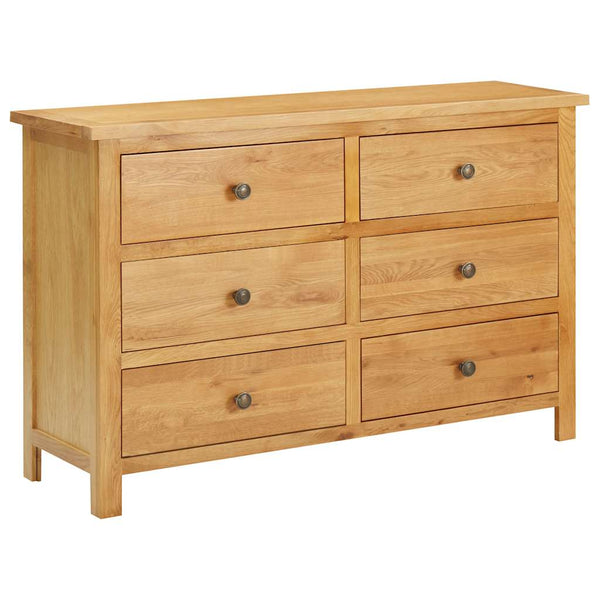 vidaXL Commode 105x33,5x73 cm Bois de chêne massif