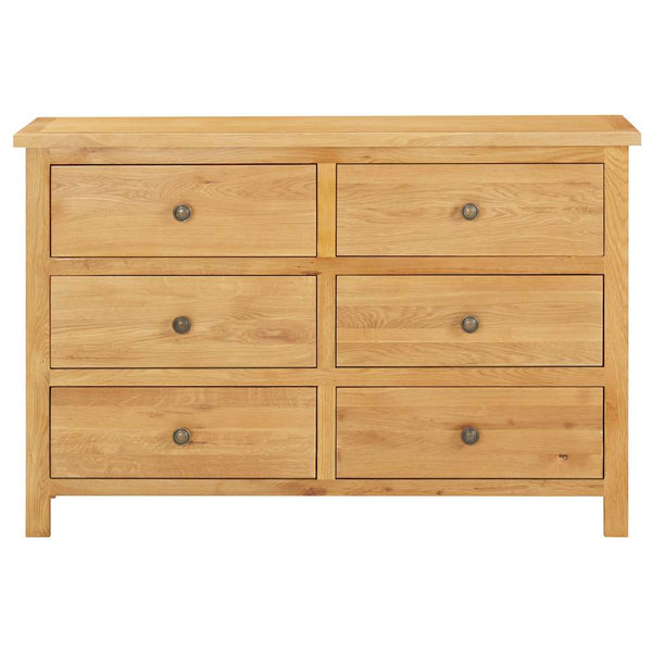 vidaXL Commode 105x33,5x73 cm Bois de chêne massif