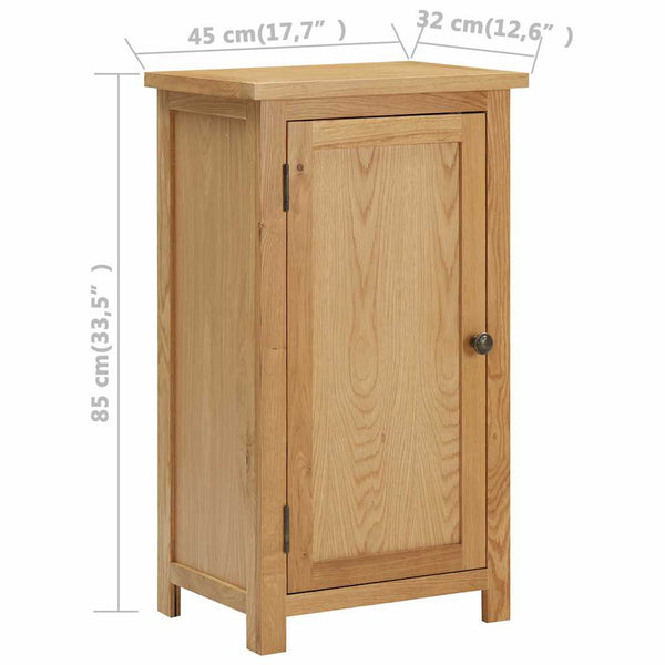 Schrank 45x32x85 cm Eiche Massivholz