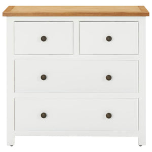 vidaXL Chest of Drawers 80x35x75 cm Solid Oak Wood