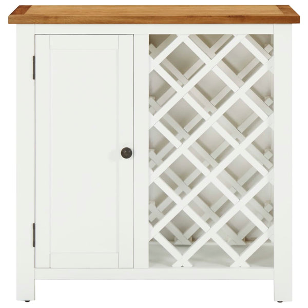 Weinschrank 80x32x80 cm Eiche Massivholz
