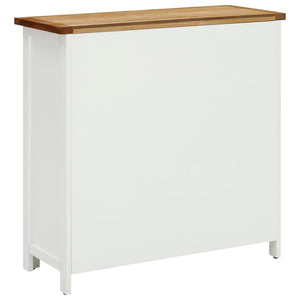 Weinschrank 80x32x80 cm Eiche Massivholz