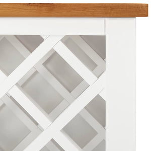 Weinschrank 80x32x80 cm Eiche Massivholz