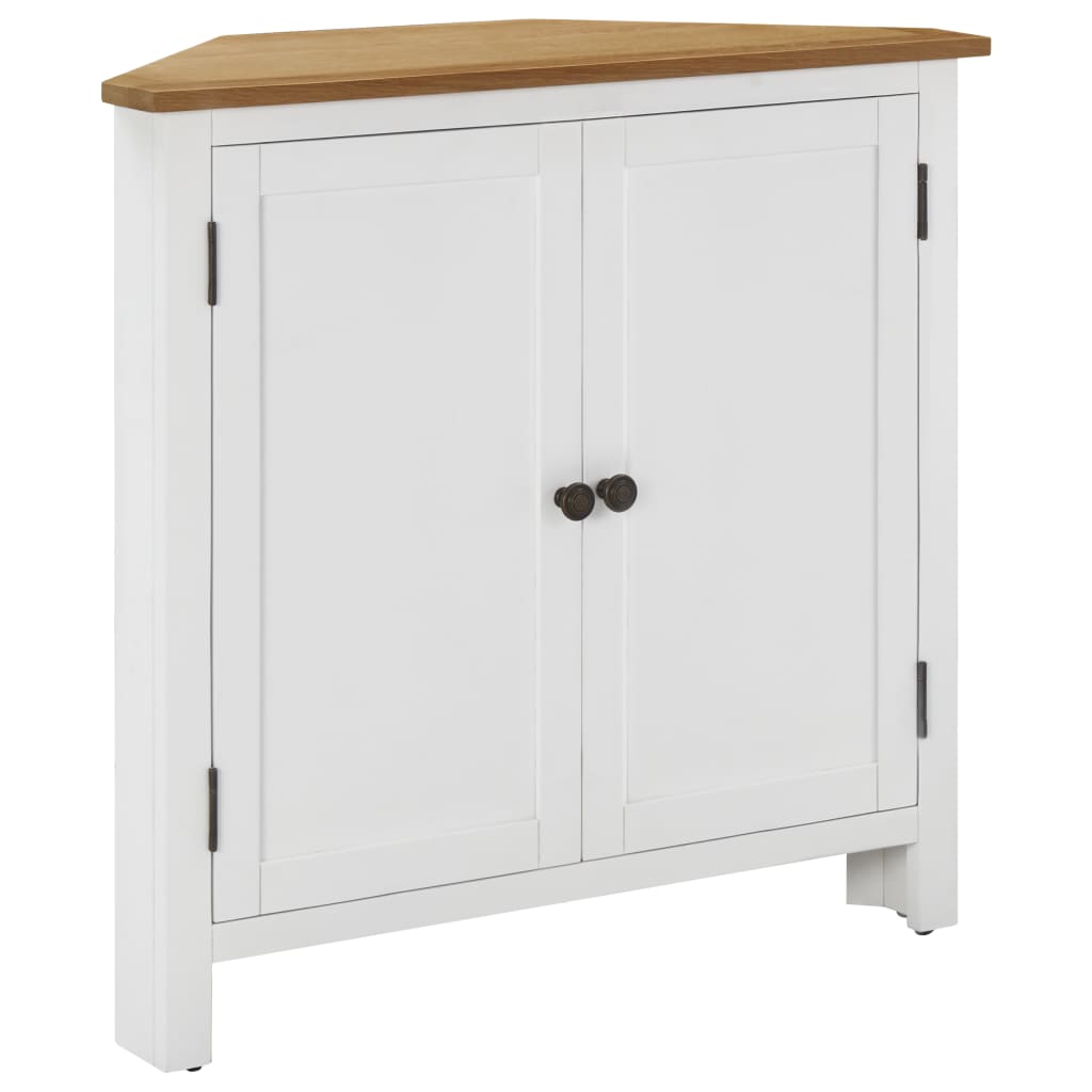 Eckschrank 80x33,5x78 cm Eiche Massivholz
