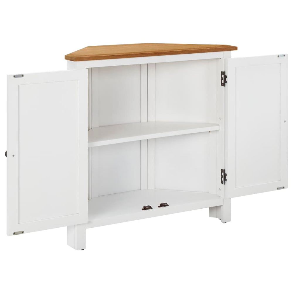Eckschrank 80x33,5x78 cm Eiche Massivholz
