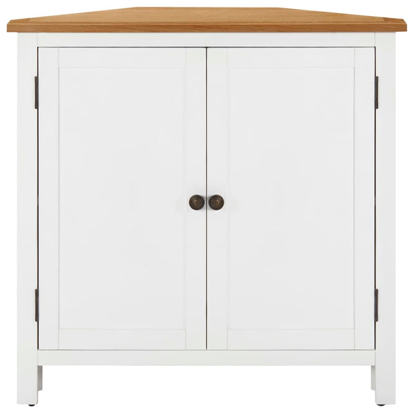 Eckschrank 80x33,5x78 cm Eiche Massivholz