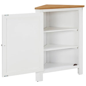 Eckschrank 59x45x80 cm Massivholz Eiche