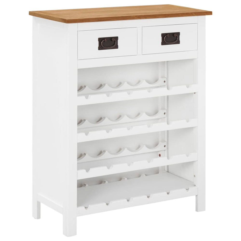 Weinschrank 72x32x90 cm Eiche Massivholz