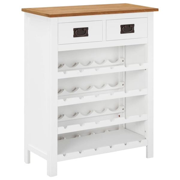 Weinschrank 72x32x90 cm Eiche Massivholz