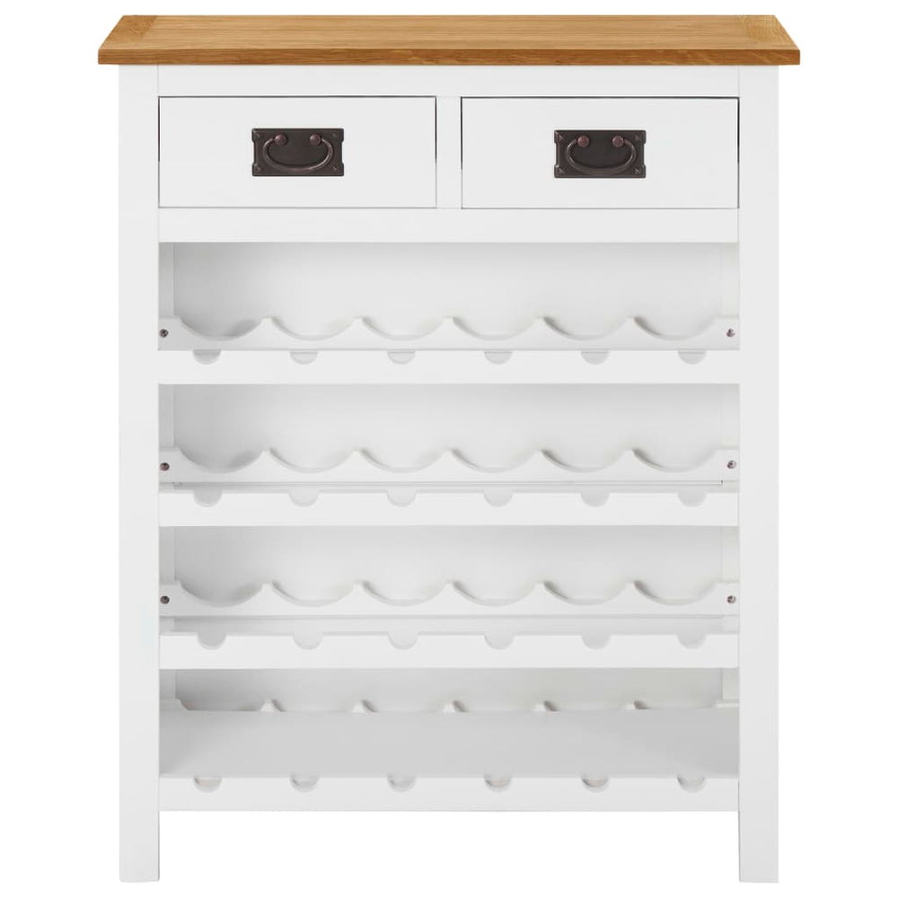 Weinschrank 72x32x90 cm Eiche Massivholz
