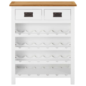 Weinschrank 72x32x90 cm Eiche Massivholz