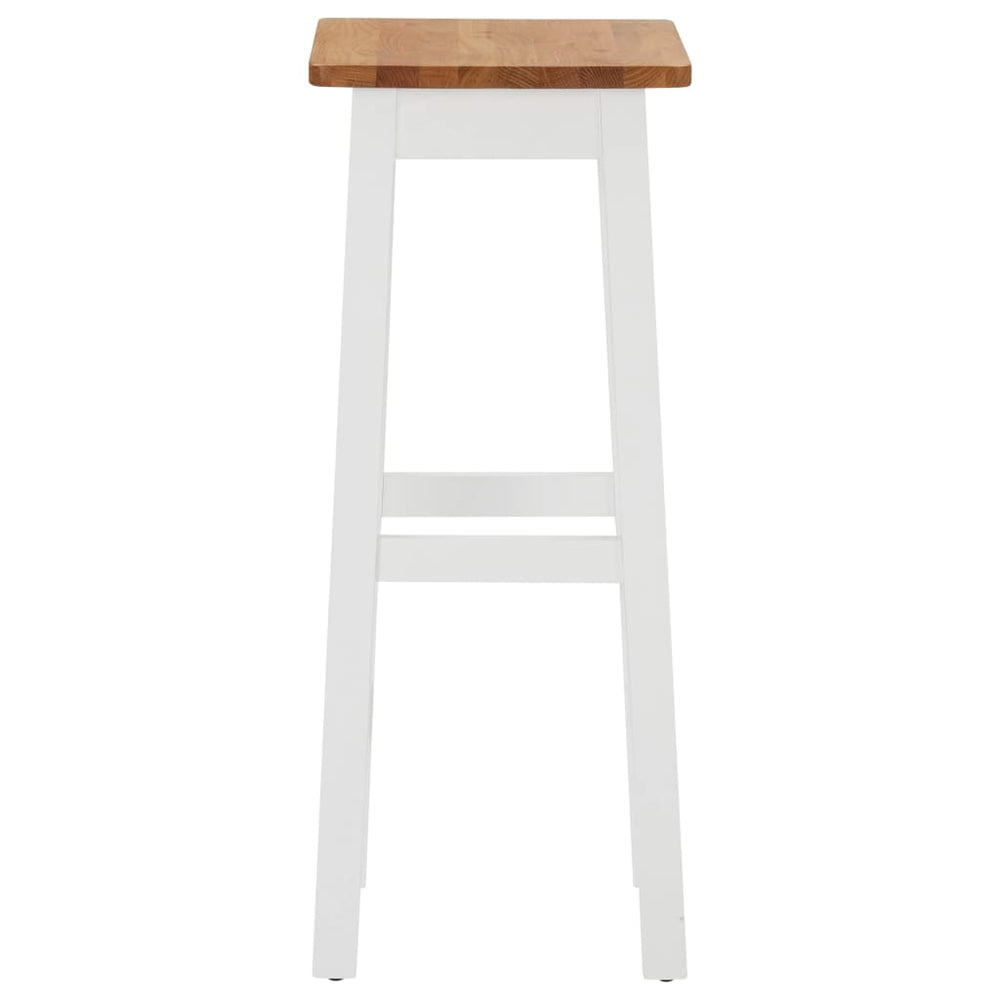 Barhocker 2 Stk. Eiche Massivholz