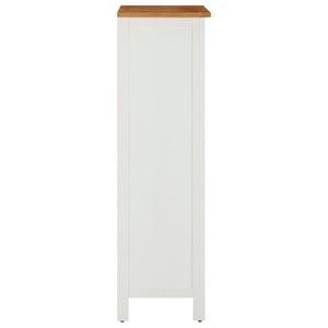 Weinschrank 56x32x110 cm Massivholz Eiche