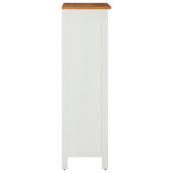 Weinschrank 56x32x110 cm Massivholz Eiche