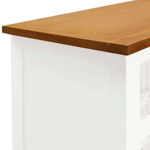 Weinschrank 56x32x110 cm Massivholz Eiche