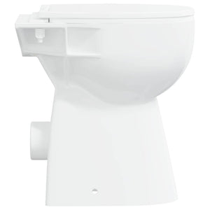 Randloses WC 7 cm Extra Höhe Soft-Close Keramik Weiß