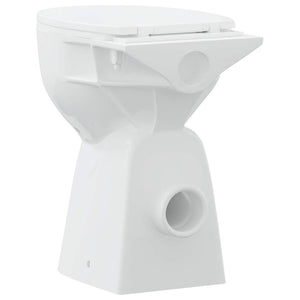 Randloses WC 7 cm Extra Höhe Soft-Close Keramik Weiß