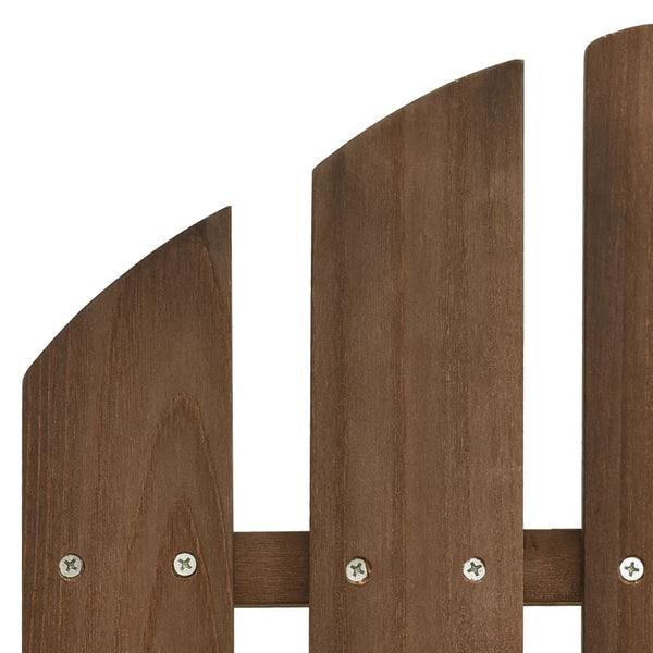 Adirondack-Gartenstühle mit Tisch Massivholz Tanne Braun