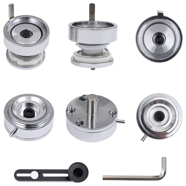 Buttonmaschine mit Kreisschneider Drehstanze 44 mm